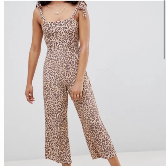New faithfull the brand Elsa leopard print jumpsuit - Picture 4 of 10